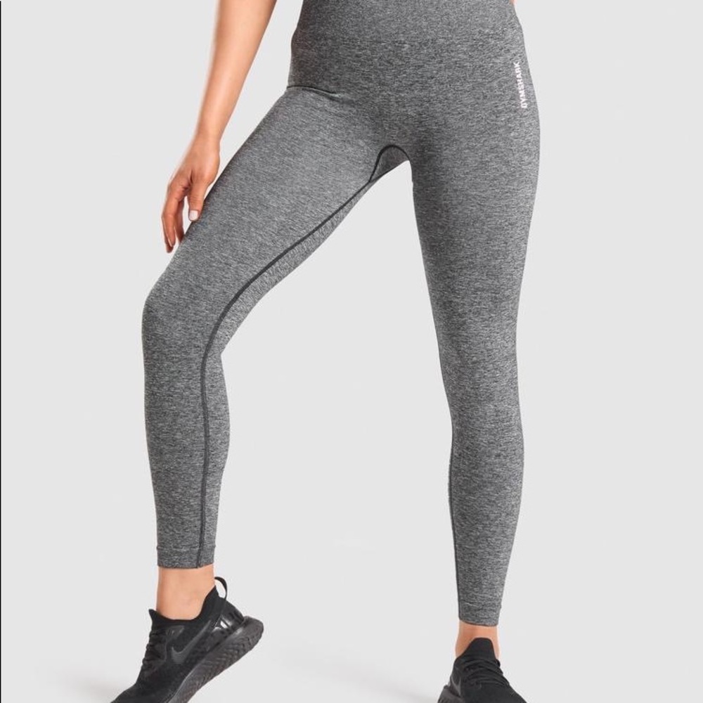 Gymshark adapt marl seamless leggings black medium